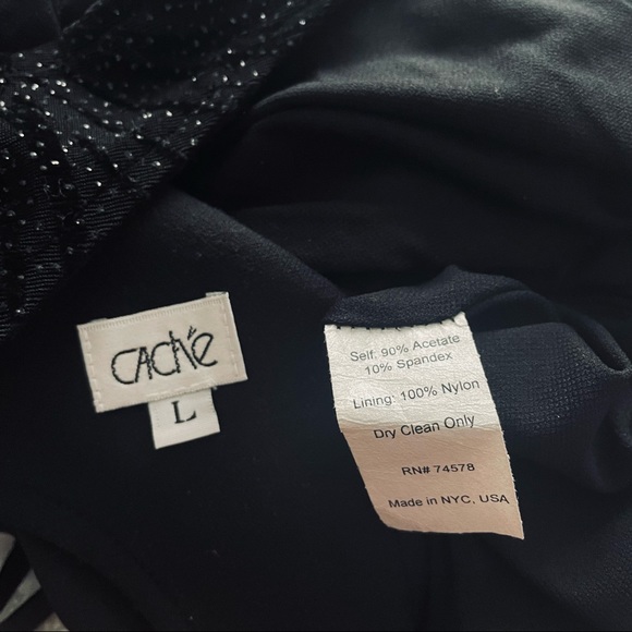 Cache Gorgeous Embellished Sleeveless Black Gown Maxi Dress Size L - Picture 10 of 10